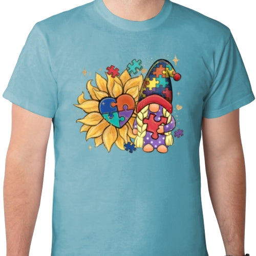 Autism Sunflower Gnome DTF