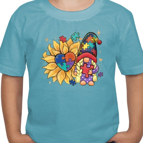 Autism Sunflower Gnome DTF