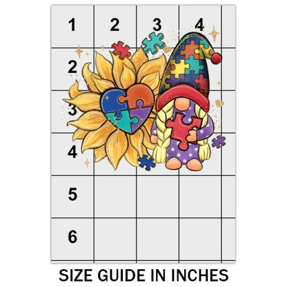 Autism Sunflower Gnome DTF