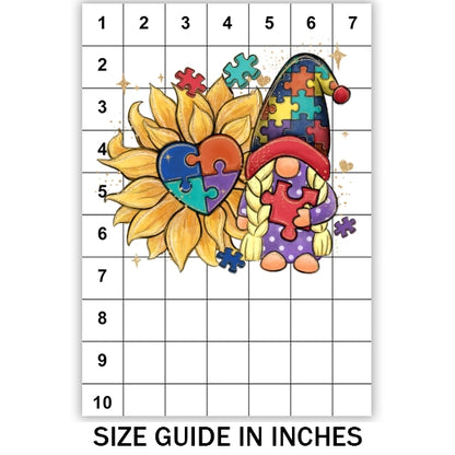 Autism Sunflower Gnome Sublimation