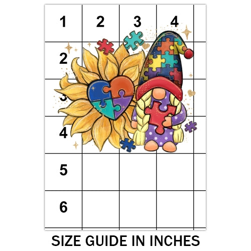 Autism Sunflower Gnome Sublimation