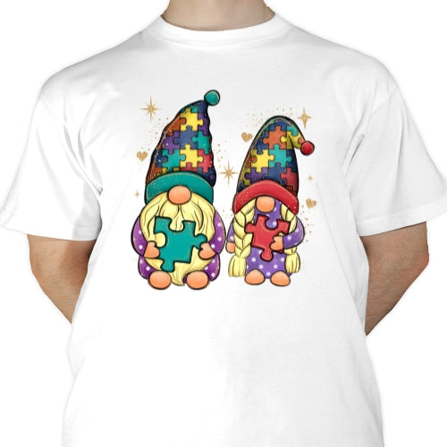 Autism Couple Gnomes Sublimation