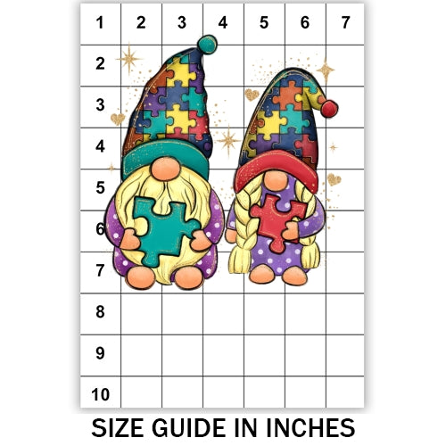 Autism Couple Gnomes Sublimation