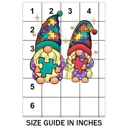 Autism Couple Gnomes Sublimation