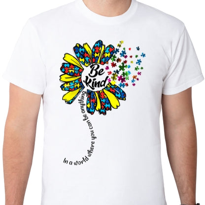 Autism Sunflower Be Kind Sublimation