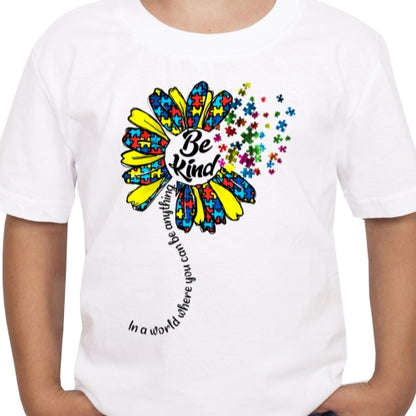 Autism Sunflower Be Kind Sublimation