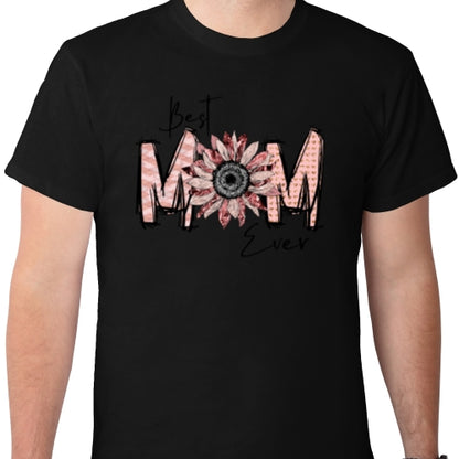 Best Mom Ever Pink Sunflower DTF