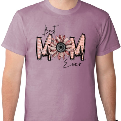 Best Mom Ever Pink Sunflower DTF