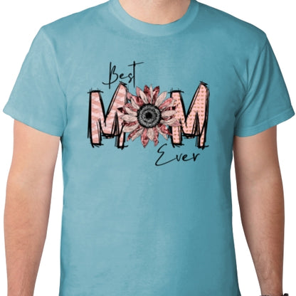 Best Mom Ever Pink Sunflower DTF