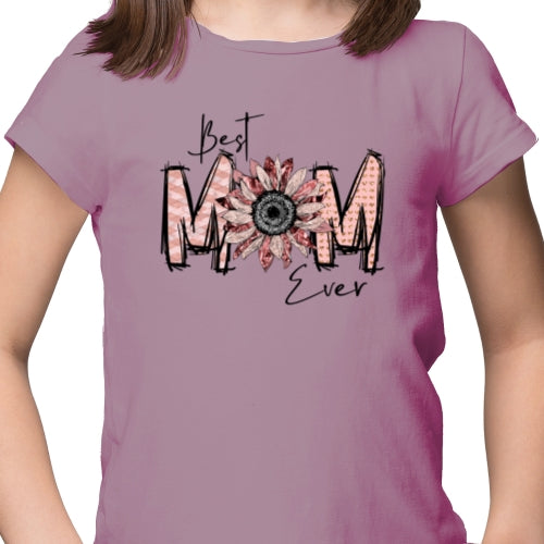 Best Mom Ever Pink Sunflower DTF
