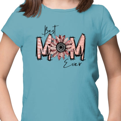Best Mom Ever Pink Sunflower DTF