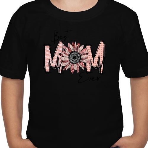 Best Mom Ever Pink Sunflower DTF