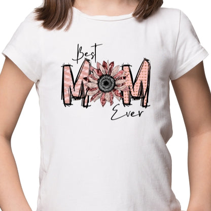 Best Mom Ever Pink Sunflower Subliamtion