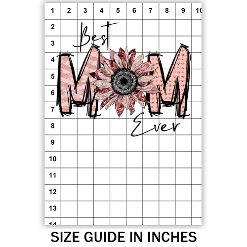 Best Mom Ever Pink Sunflower Subliamtion