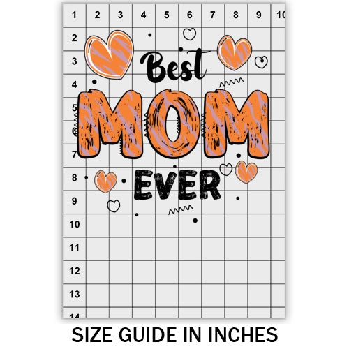 Best Mom Ever Hearts DTF