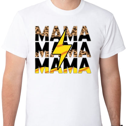 Softball Mama Leopard Sublimation