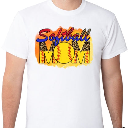 Softball Mama Leopard Sublimation